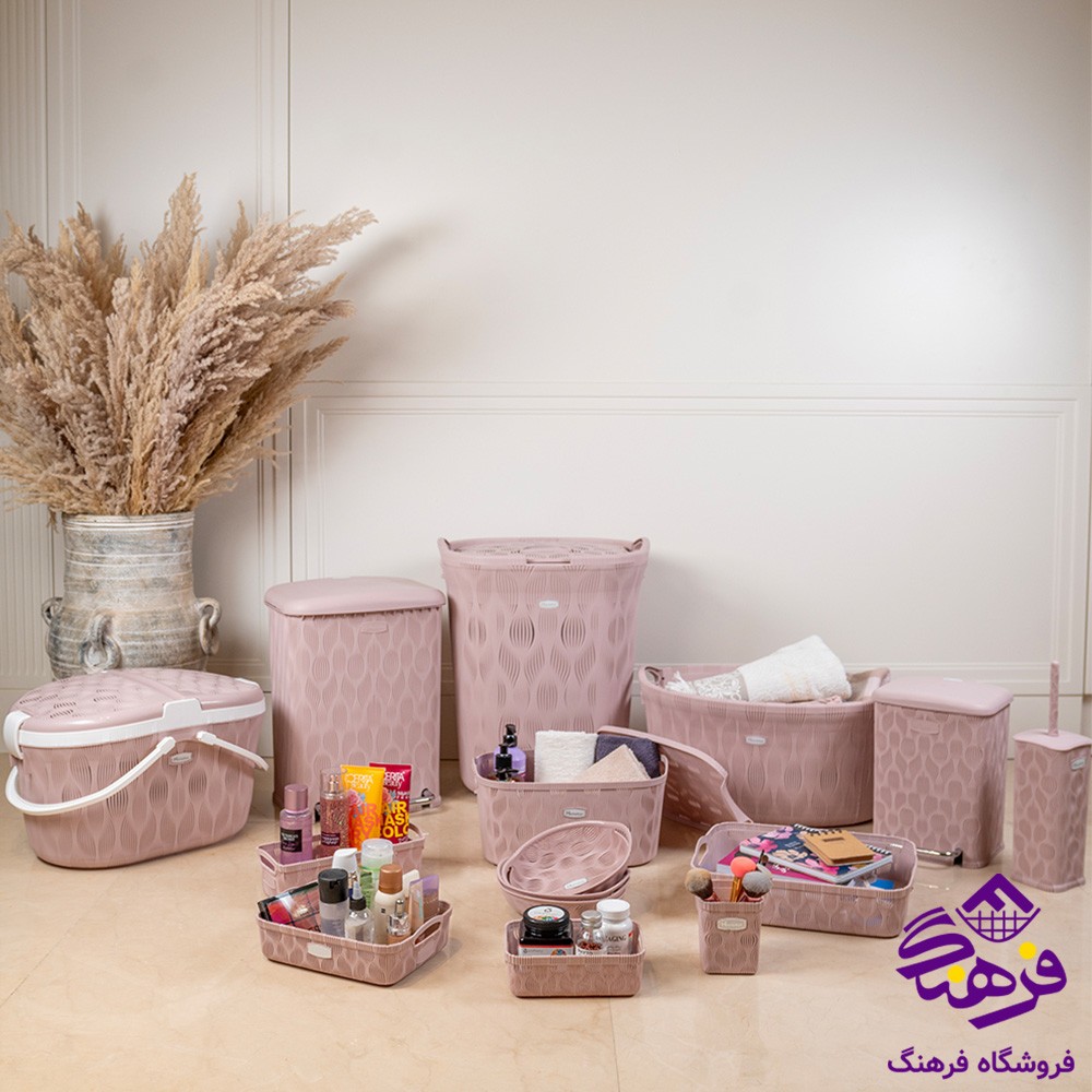 سرویس جهیزیه 70 پارچه هومکت طرح دنیس رنگ وانیلی