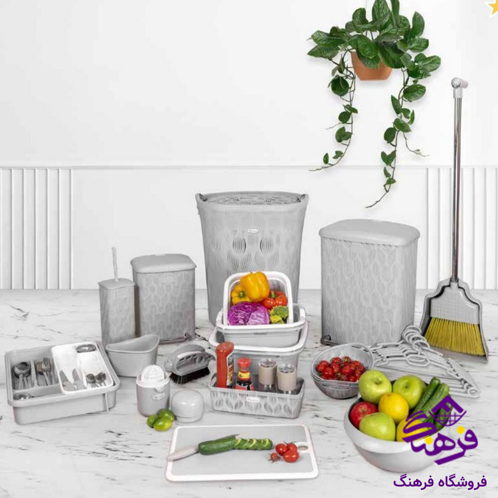 جهيزيه هومکت فلورا 56پارچه طوسي