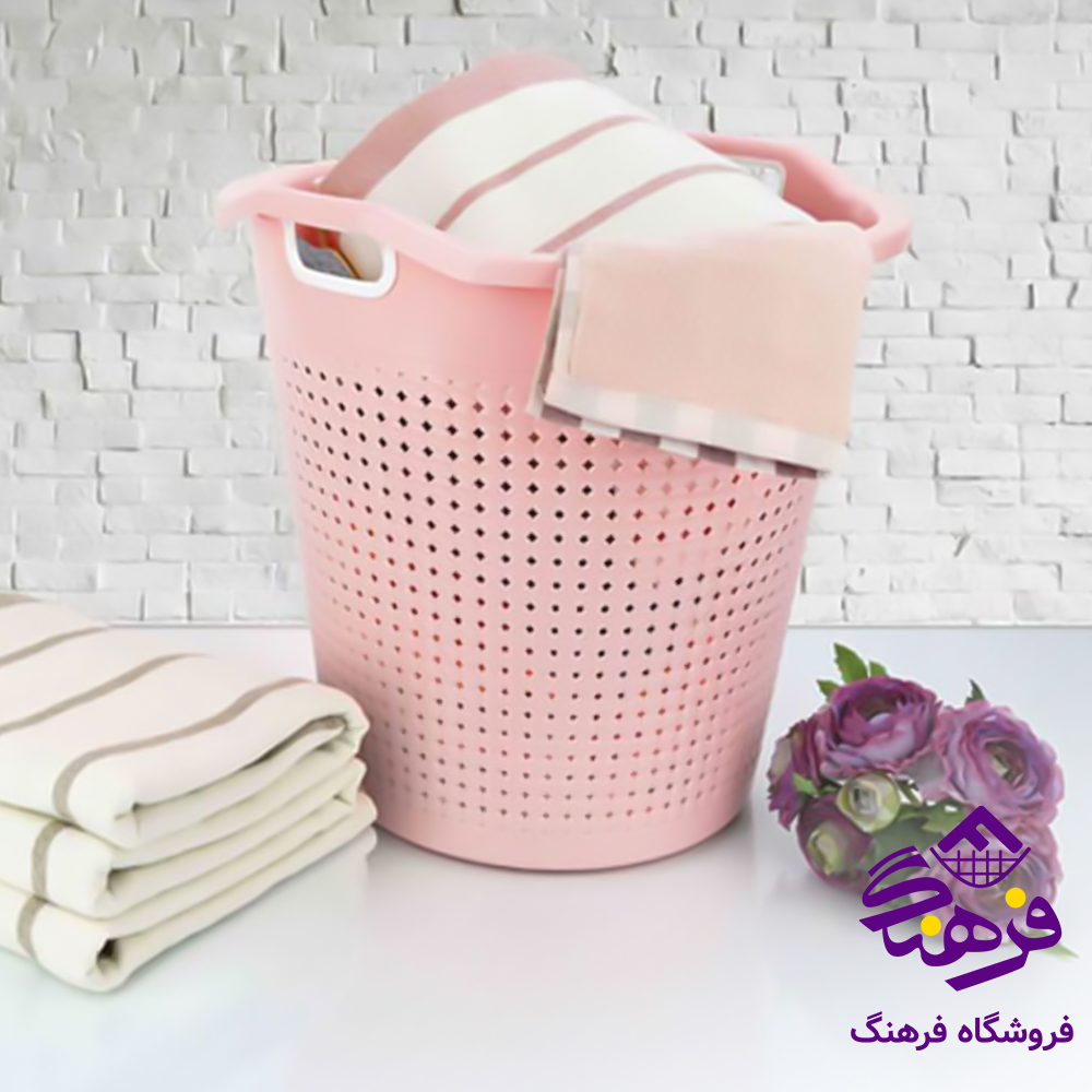 سبد رخت گرد متوسط طرح مایا هوم کت