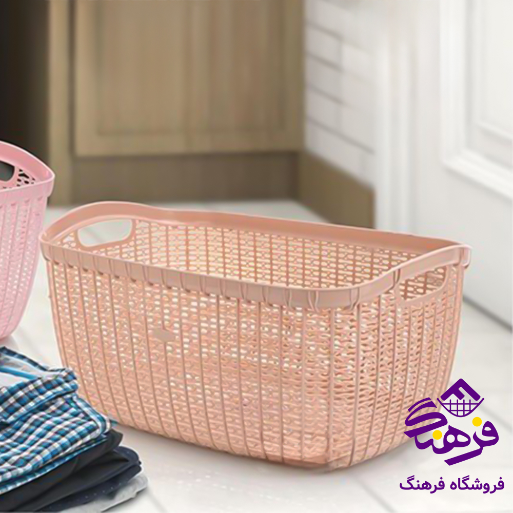 سبد رخت بیضی طرح روشا هوم کت