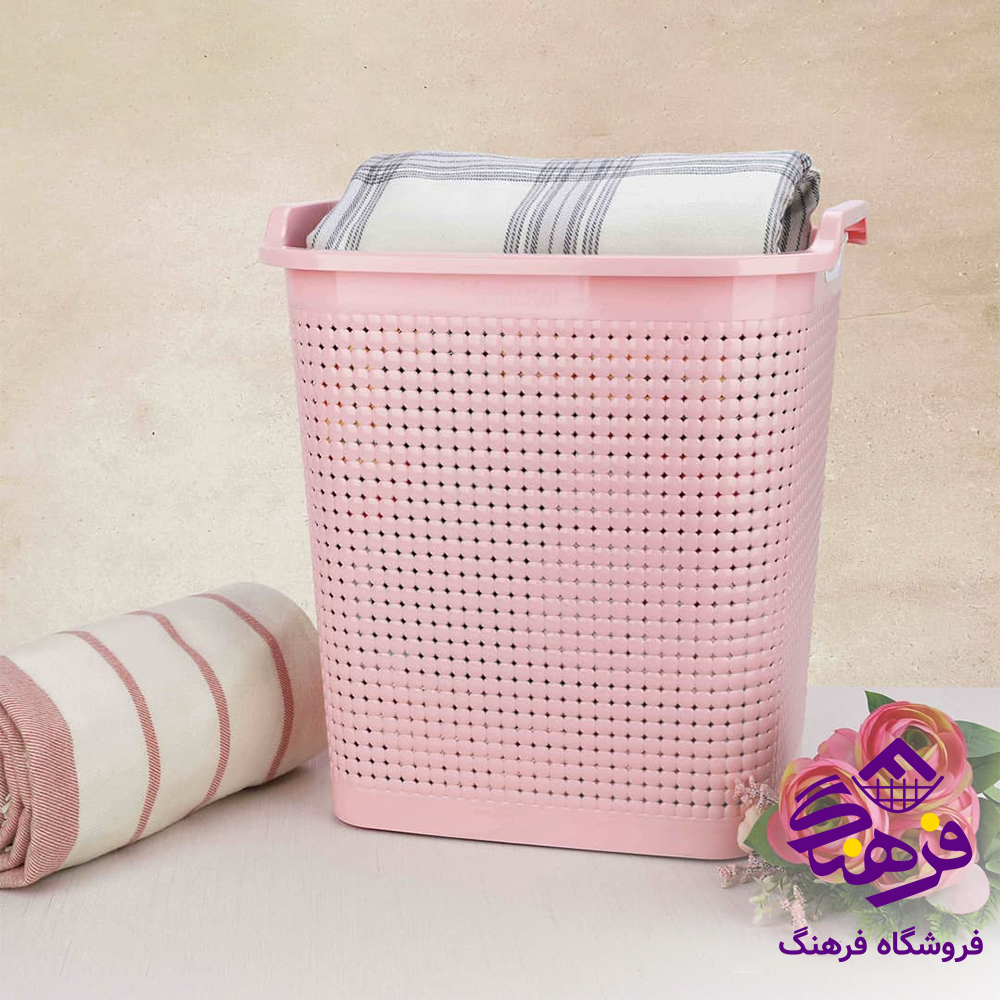 سبد رخت مستطیل کوچک چرخدار طرح مایا هوم کت
