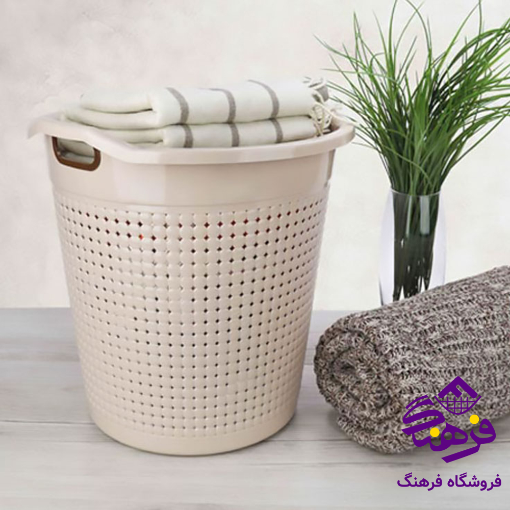 سبد رخت گرد سایز کوچک طرح مایا هوم کت