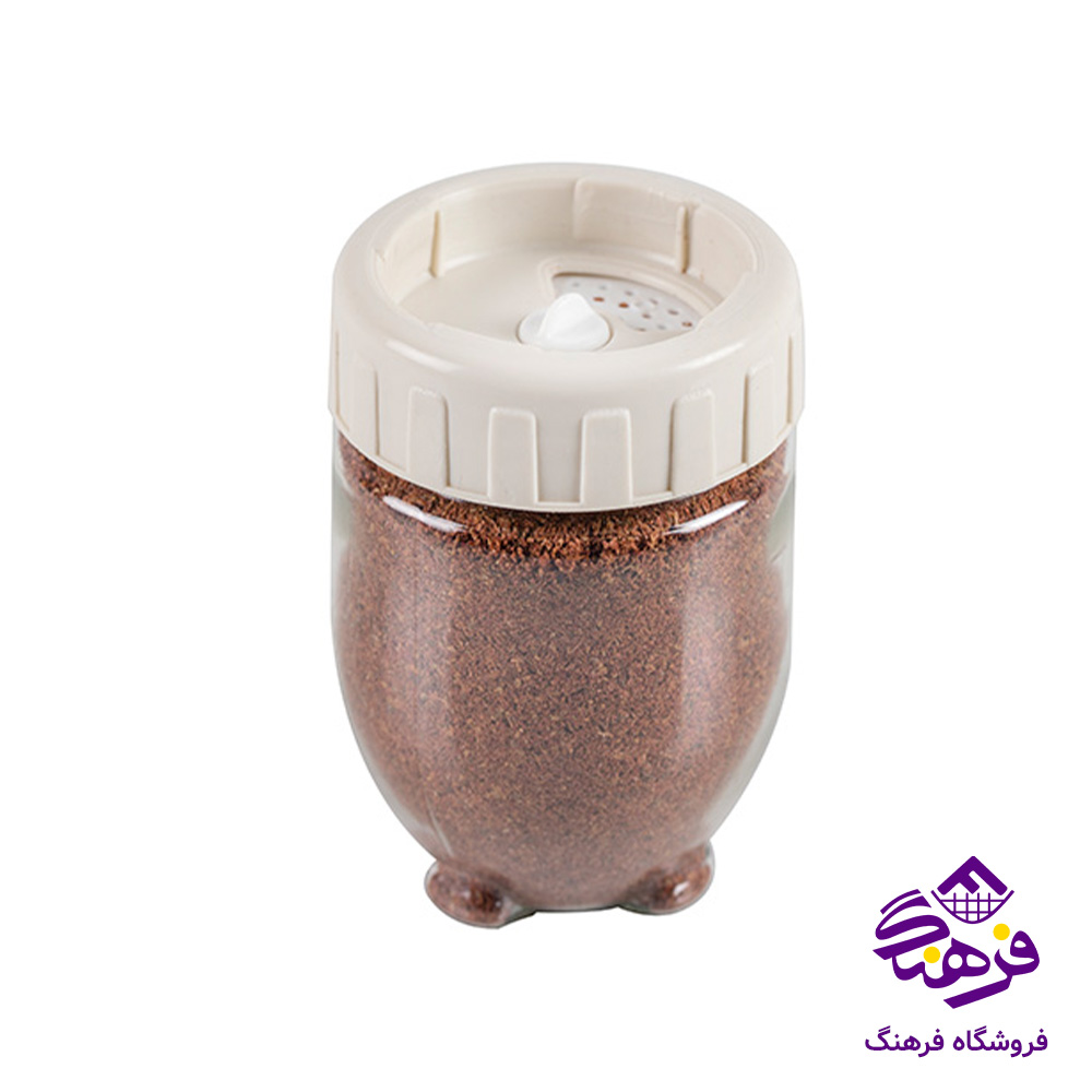 ادویه پاش کندی درب استیل سایز 8 