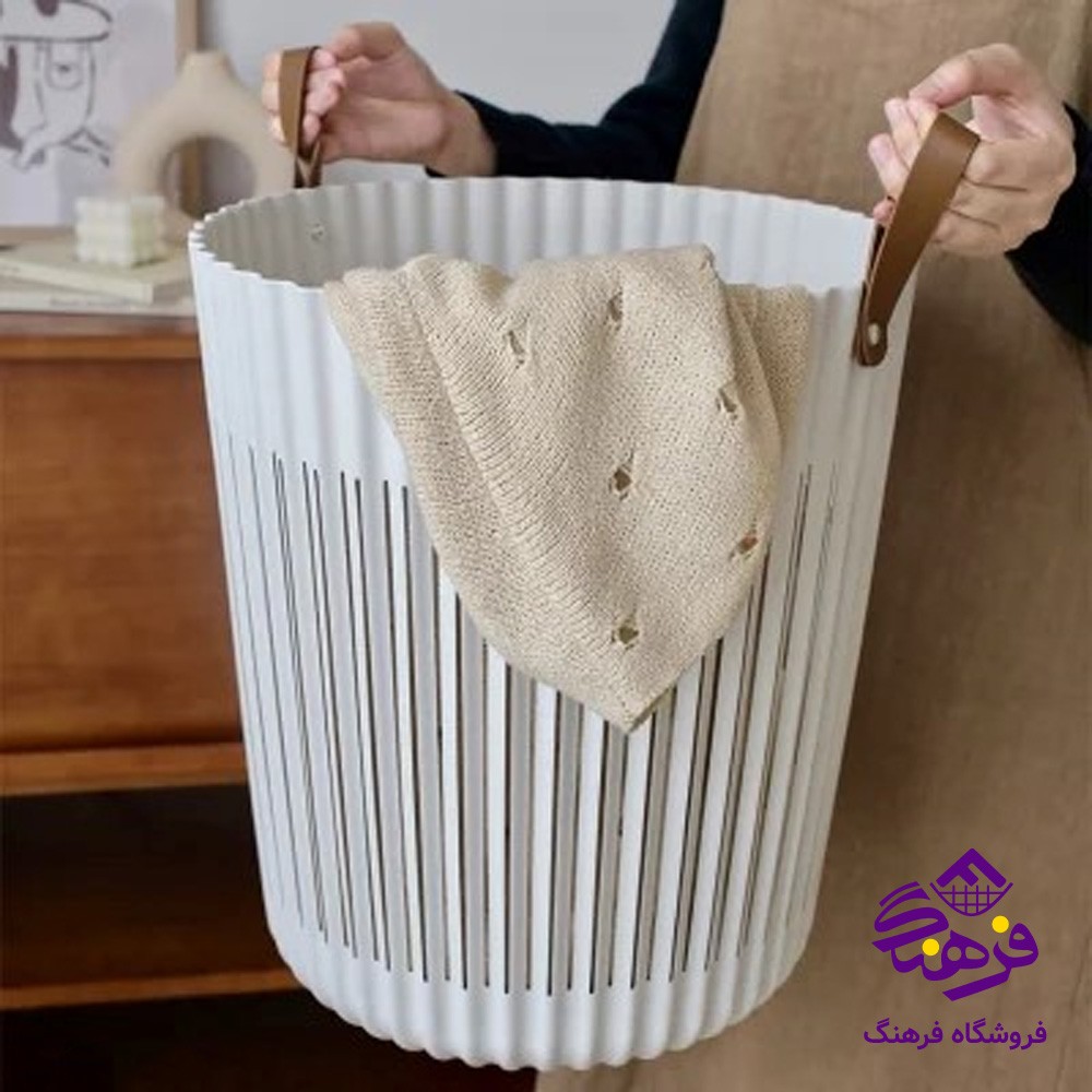 سبد رخت گرد سایز متوسط طرح مهرانا تسا