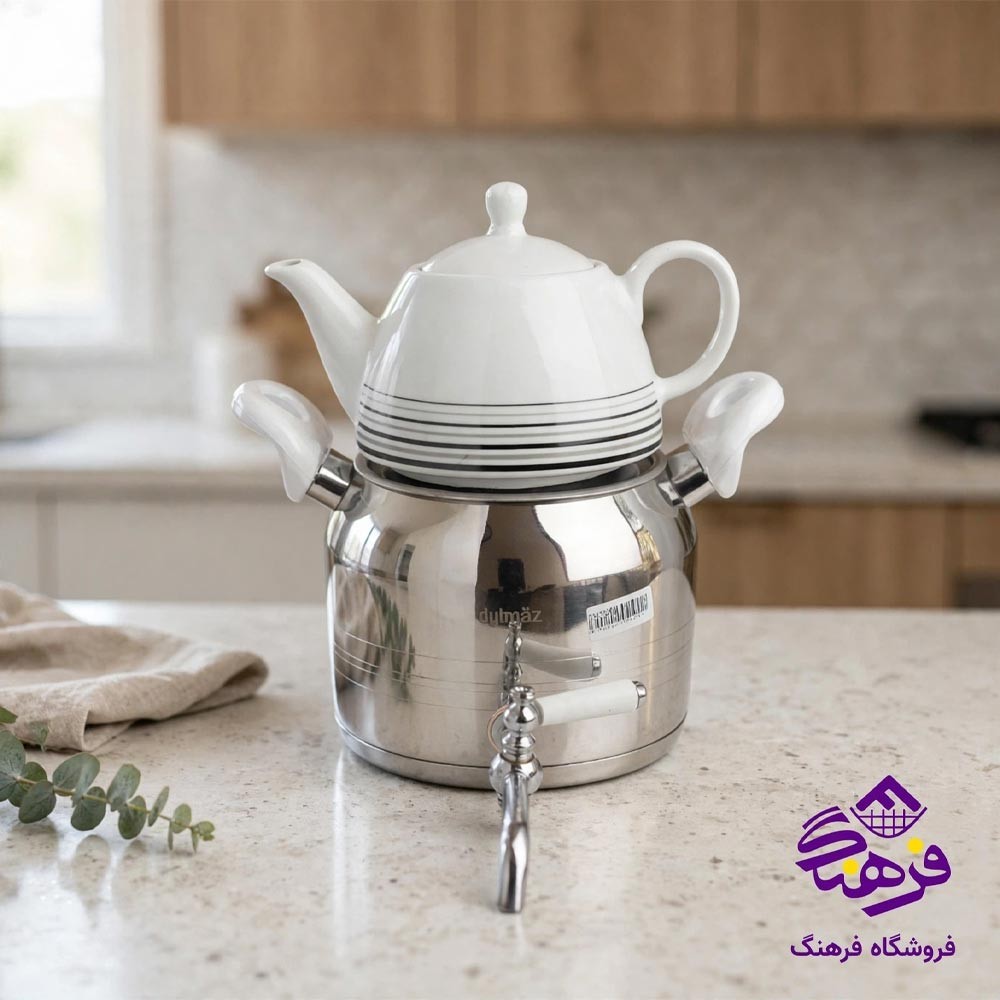 کتری قوری شیردار نفیس فلور