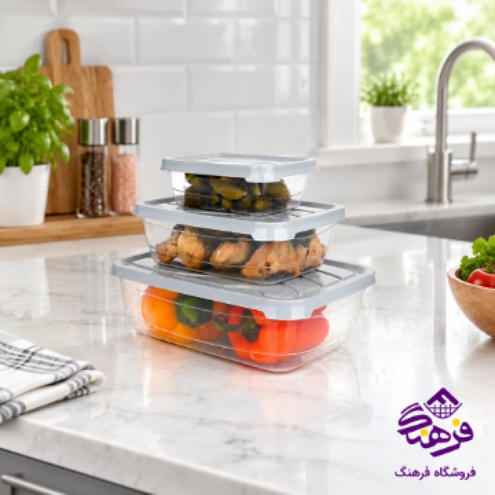 ظرف فریزری ایده ال مدل بهسا کد 6074 (3 عددی)