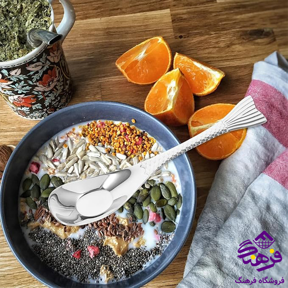 قاشق خورشت دسته ماهی استیل هرعدد