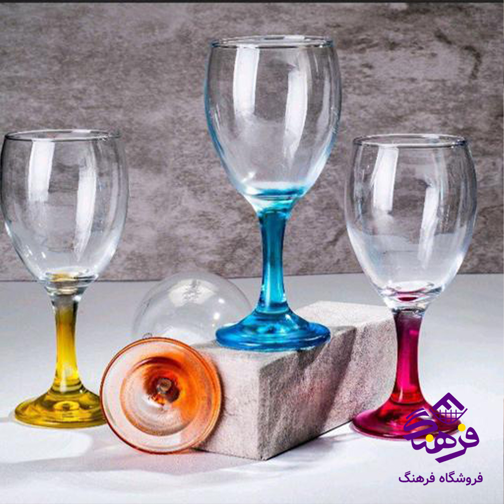 گیلاس مارگاریتا2 پایه رنگی کادو کاوه (4دک)