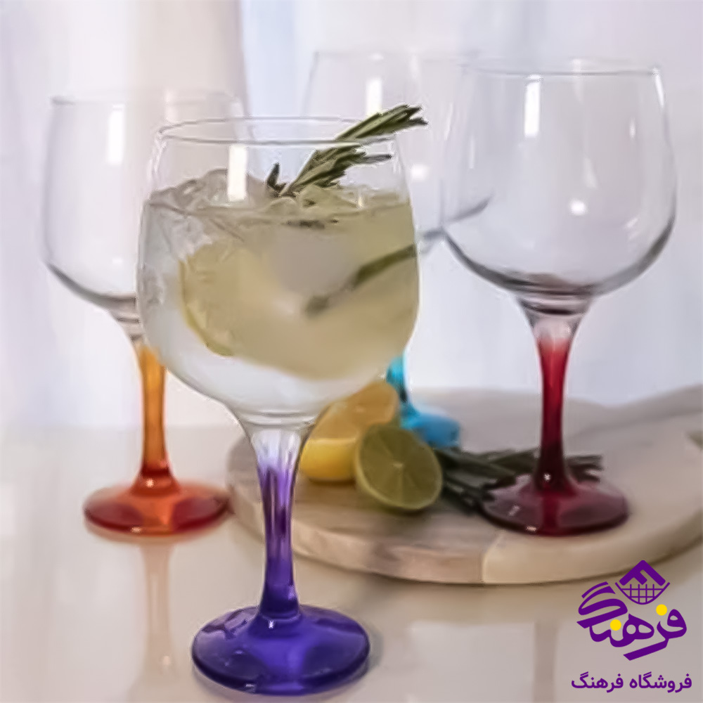 گيلاس مارتا2 پايه رنگي کادو کاوه 4دک