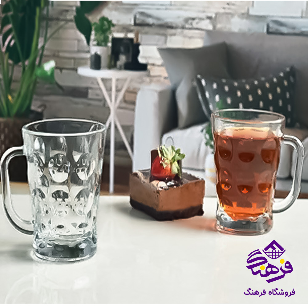 لیوان بابل دسته دار کادو بلور کاوه