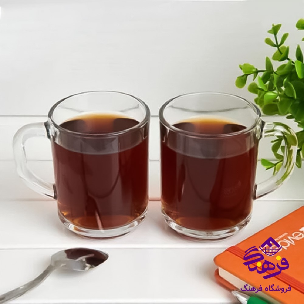 لیوان مدل اذرخش دسته دار فله بلور  کاوه (36عددی)