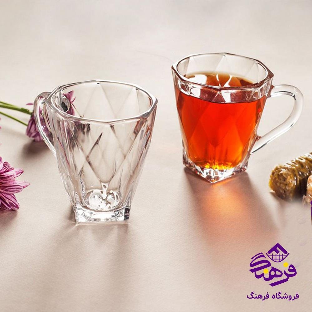 نیم لیوان اماریس دسته دار کادو کاوه 