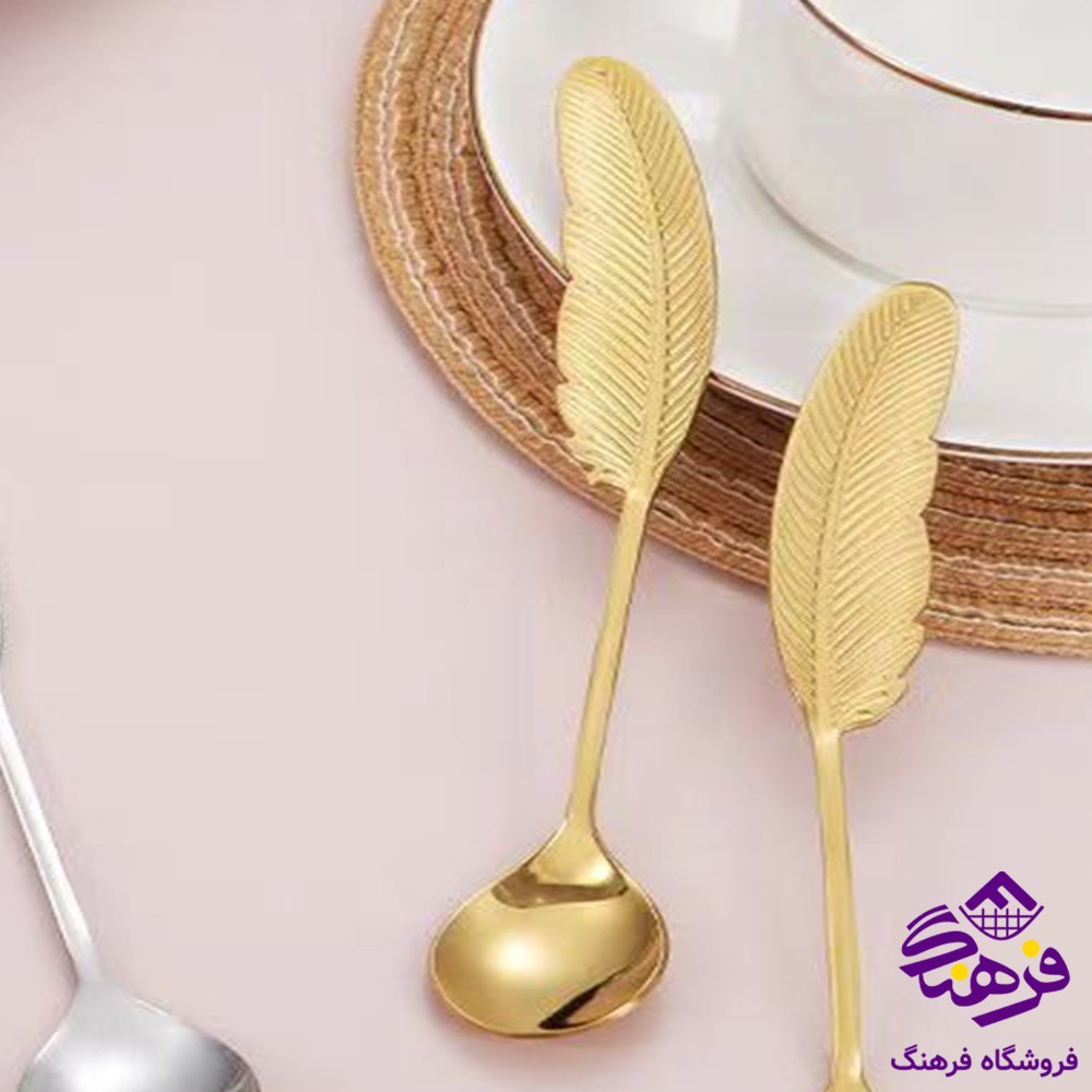 قاشق مربا پر طلایی 16