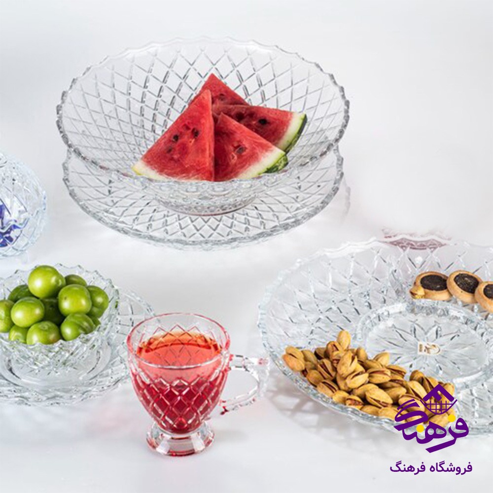 سرویس پذیرایی 25 پارچه مدل میشل 25 پارچه بلور کاوه