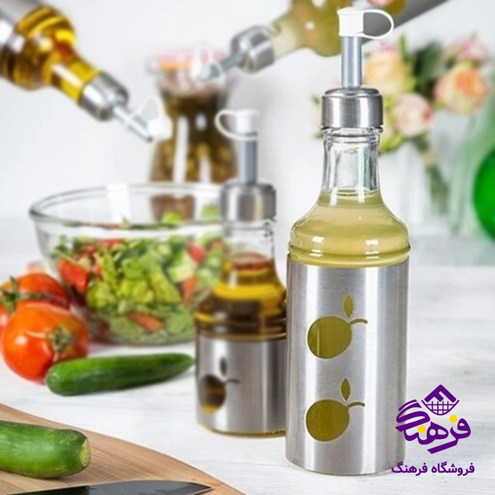 روغن ريز شيشه اي دسته دار شفاف هومکت 3938