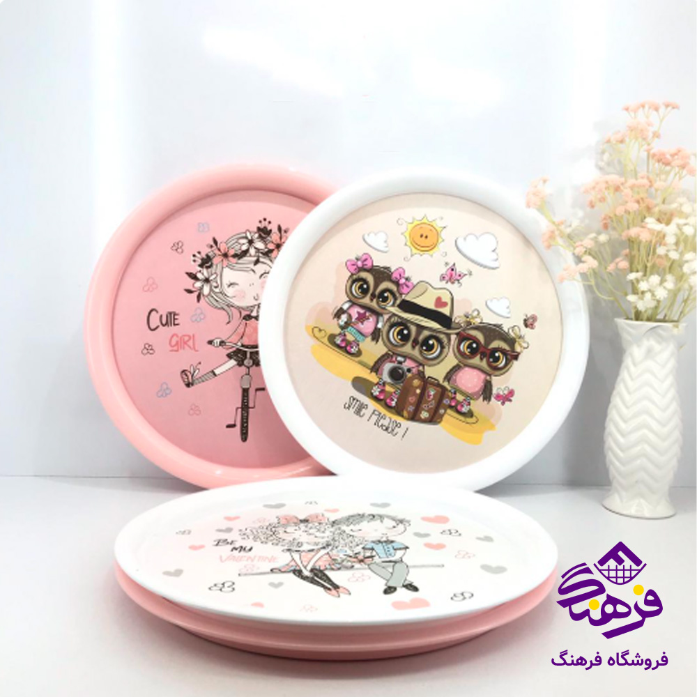 سینی زیبا پیش پاش 1 طرحدار گرد