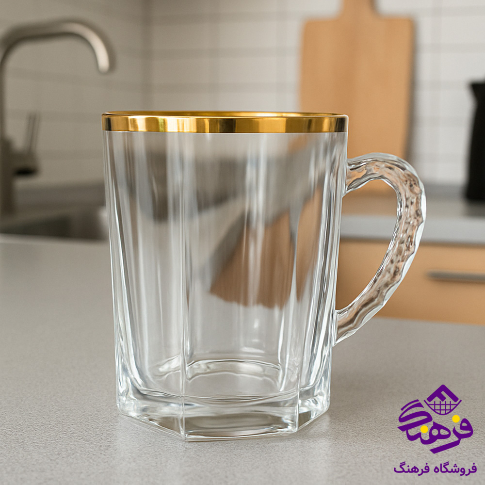 فنجان چين اوسيس بلينک مکس لب طلا