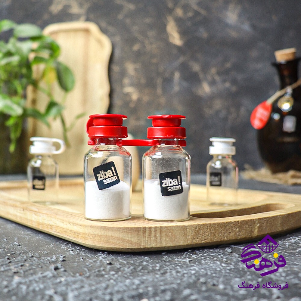 ادویه پاش کندی درب استیل سایز 8 