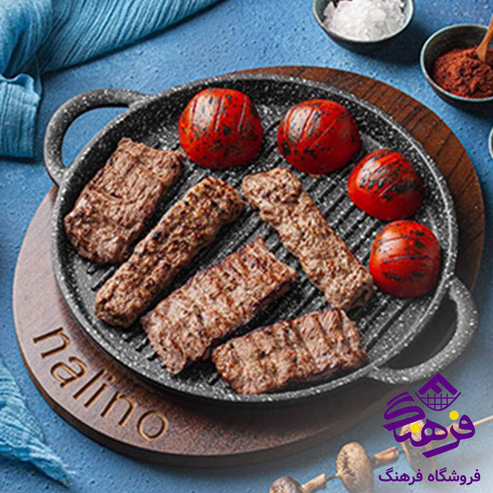 تابه گریل چدن سایز 26 مدل Padela نالینو بدون درب