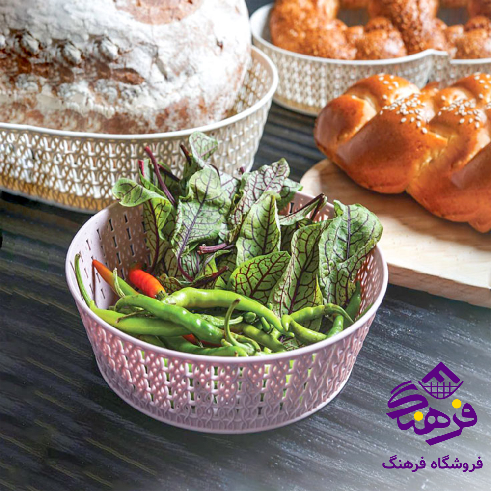 سبدمیوه بافت سایز 1 گرد گلد پلاست
