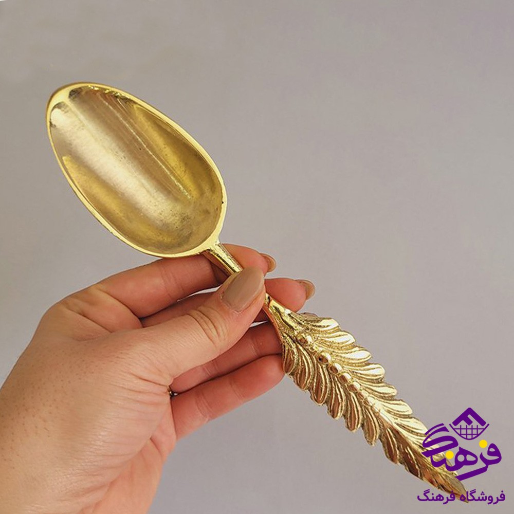 قاشق اجيل دسته برگ کج