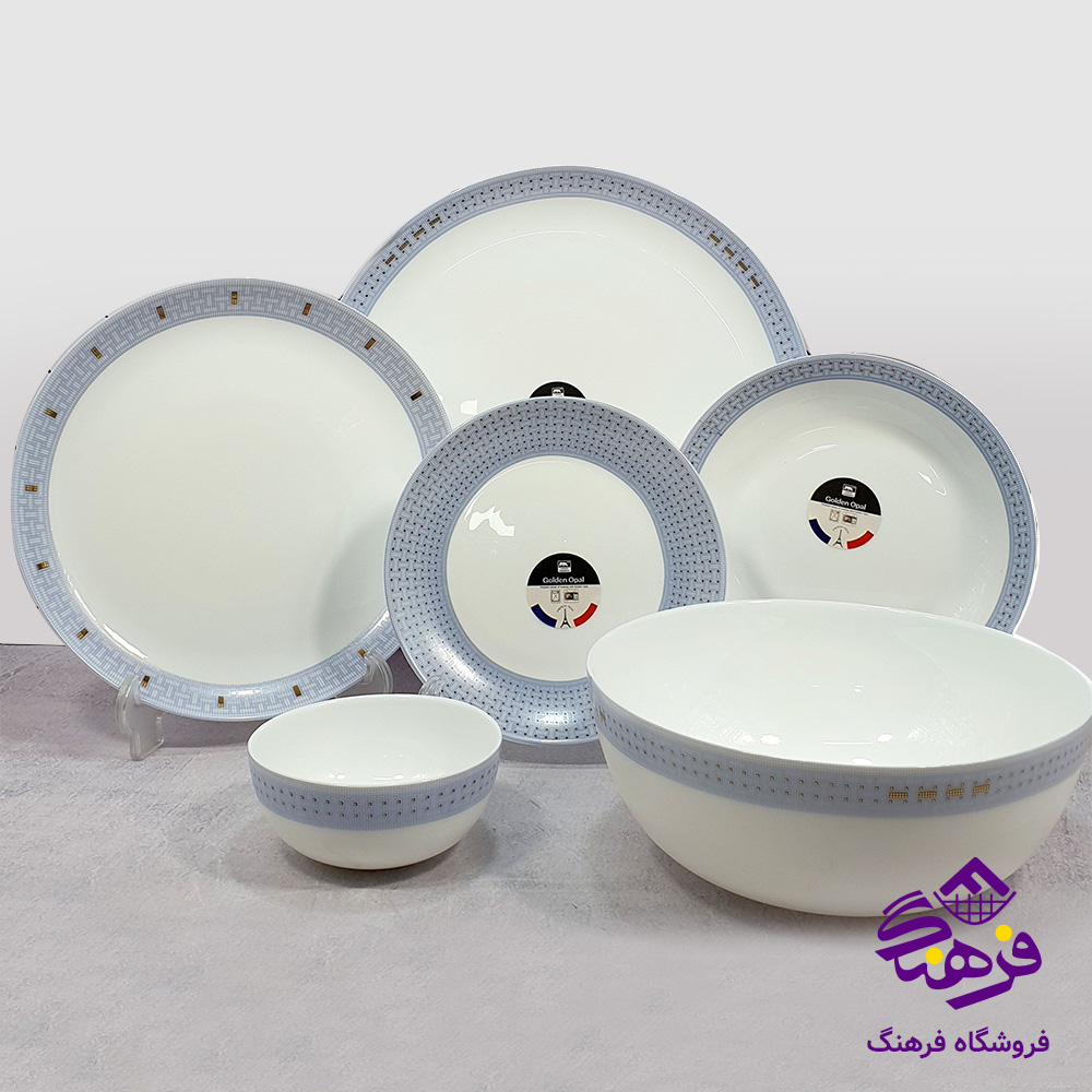 سرويس 26پارچه ديوالي هرمس بنفش گلدن اپال