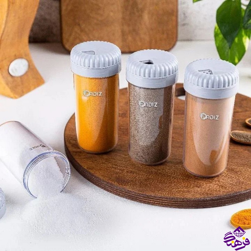 ادویه پاش کندی درب استیل سایز 8 