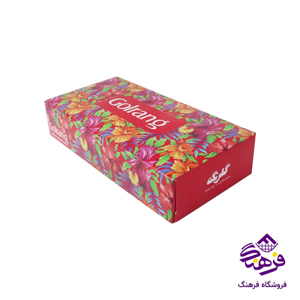دستمال کاغذی دو لایه 100 برگ گلرنگ