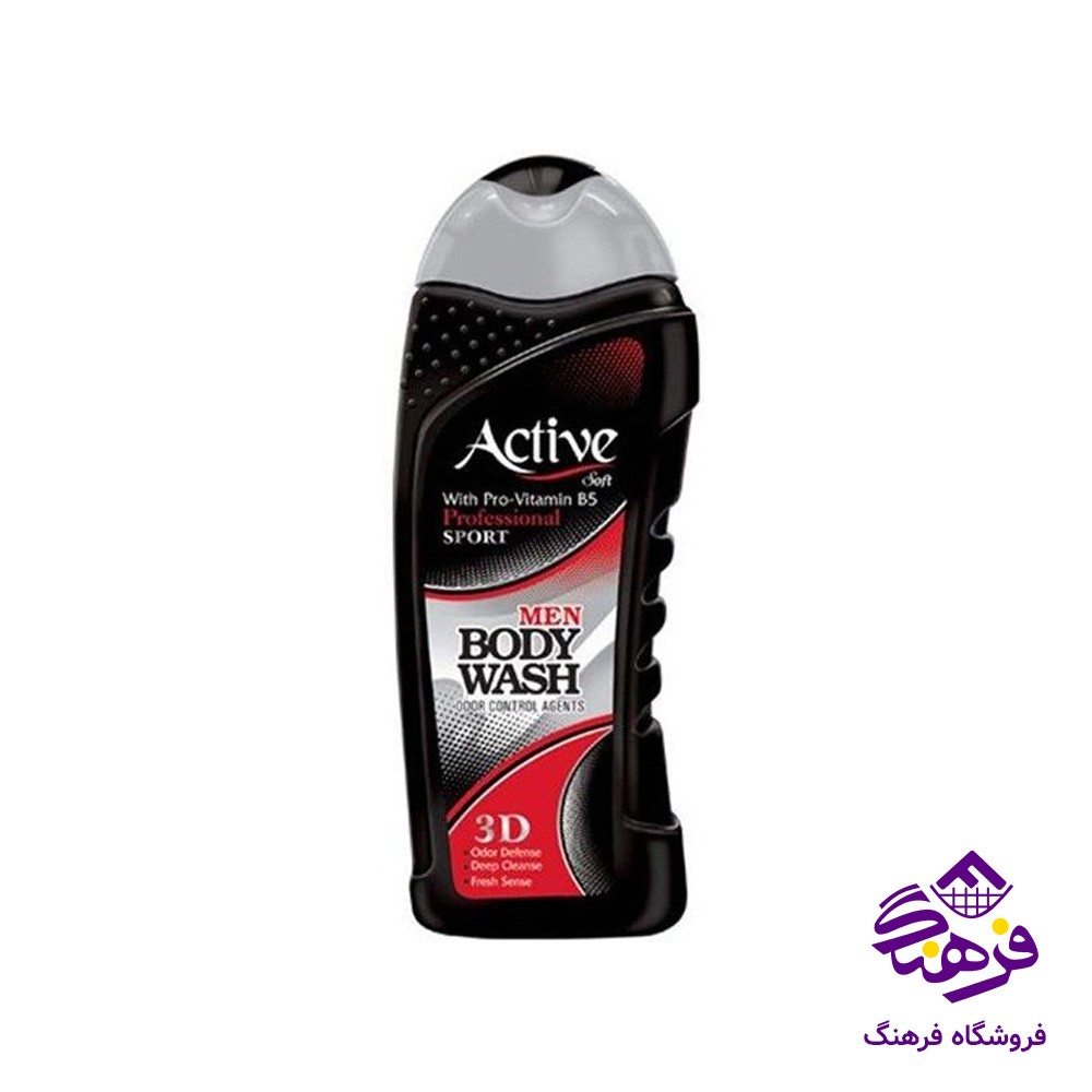 شامپو بدن اکتیو مدل اسپرت اقایان مشکی 400gr