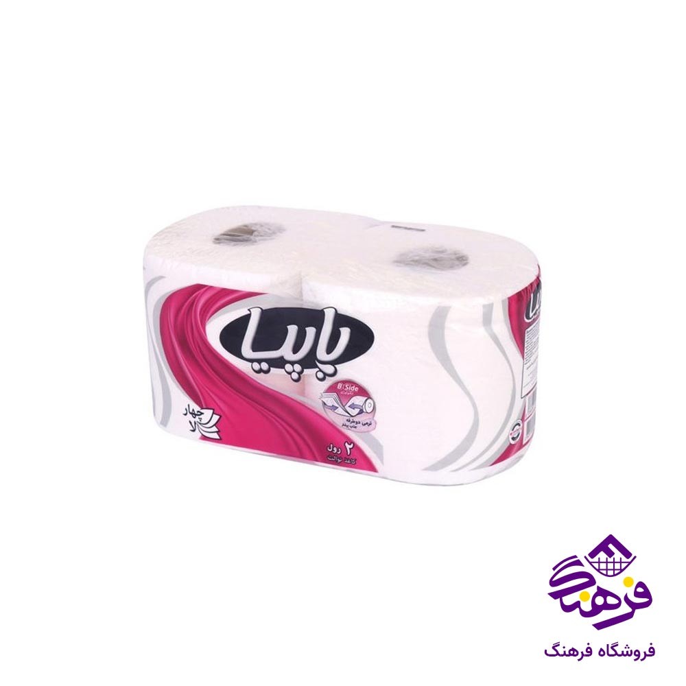 دستمال توالت با عصاره پنبه پاپیا (2 عددی)