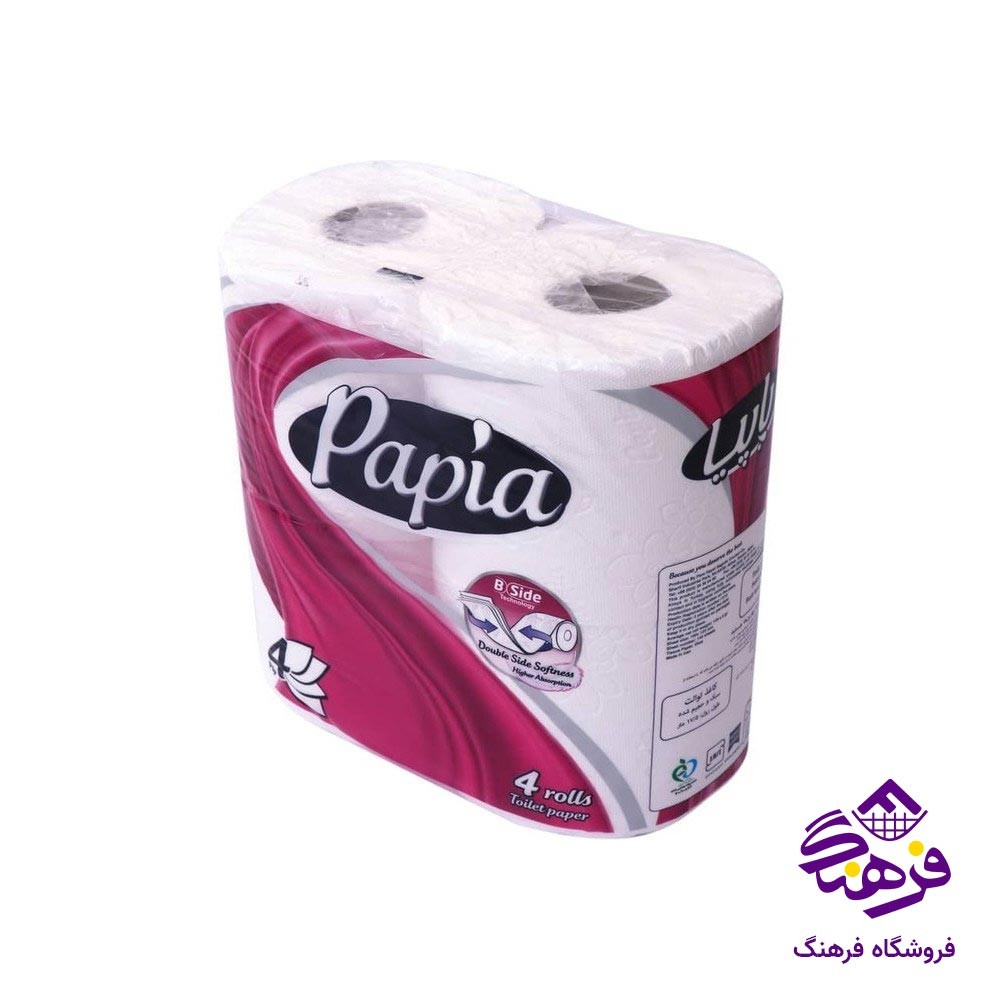 دستمال توالت با عصاره پنبه پاپیا (4 عدد)
