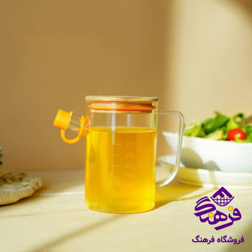 روغن ريز شيشه اي دسته دار شفاف هومکت 3938