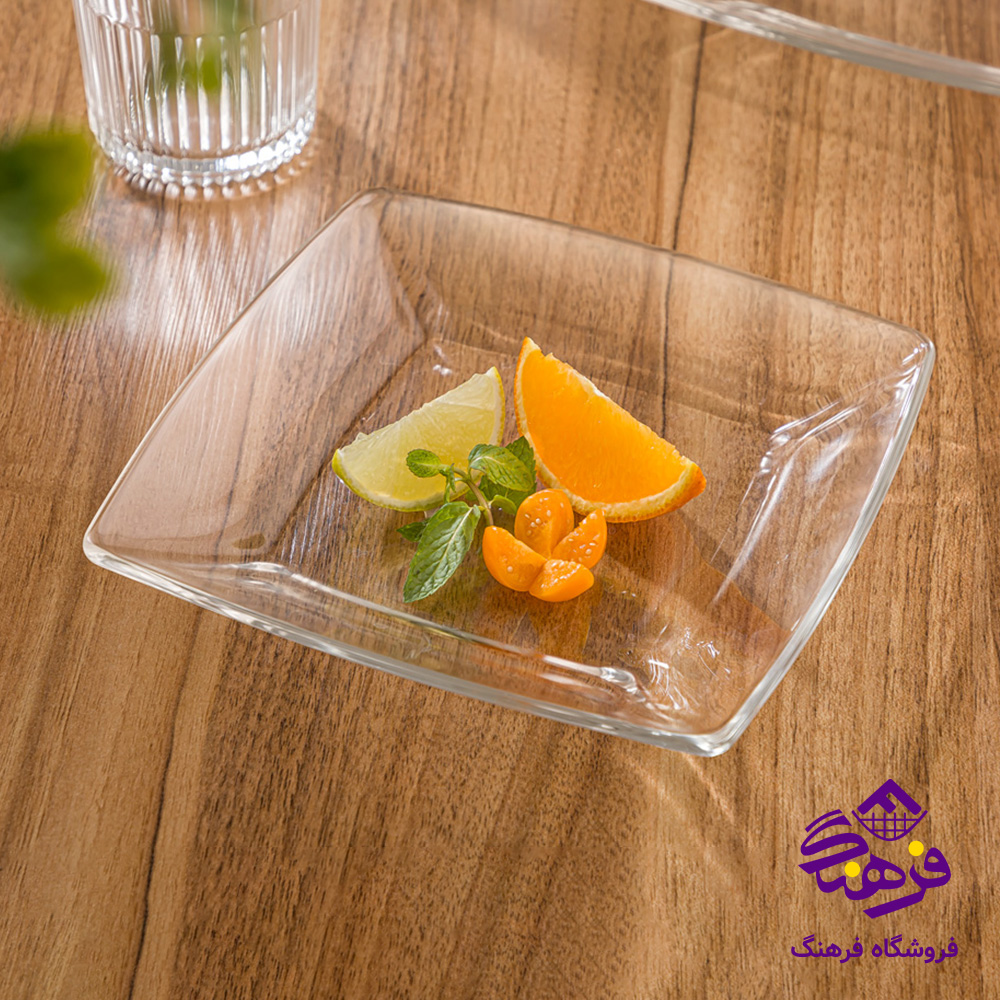 پیش دست لیمون مربع شیشه ای(6دک)