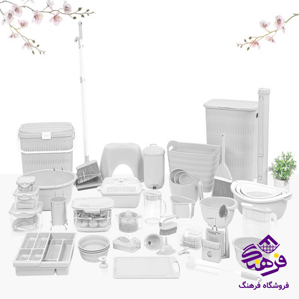 جهيزيه ليمون 47پارچه رنگ طوسي