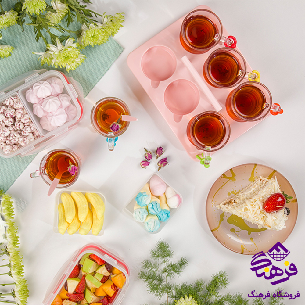 سرویس چای خوری مسافرتی 6 نفره لیمون