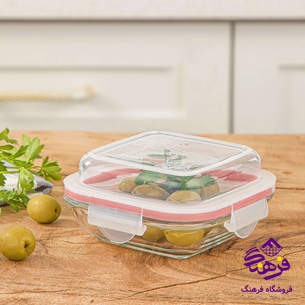 ظرف شیشه ای لیمون دربدار 210