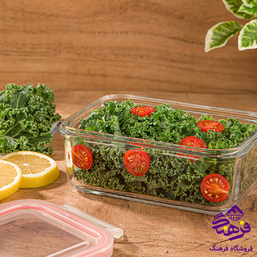 ظرف شیشه ای 580 میلی لیتر لیمون
