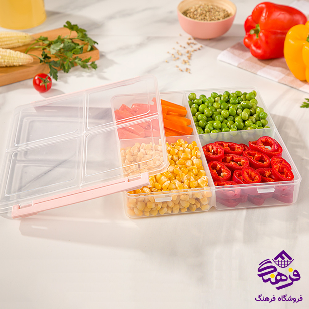 ظرف نگهدارنده 4 خانه بزرگ لیمون