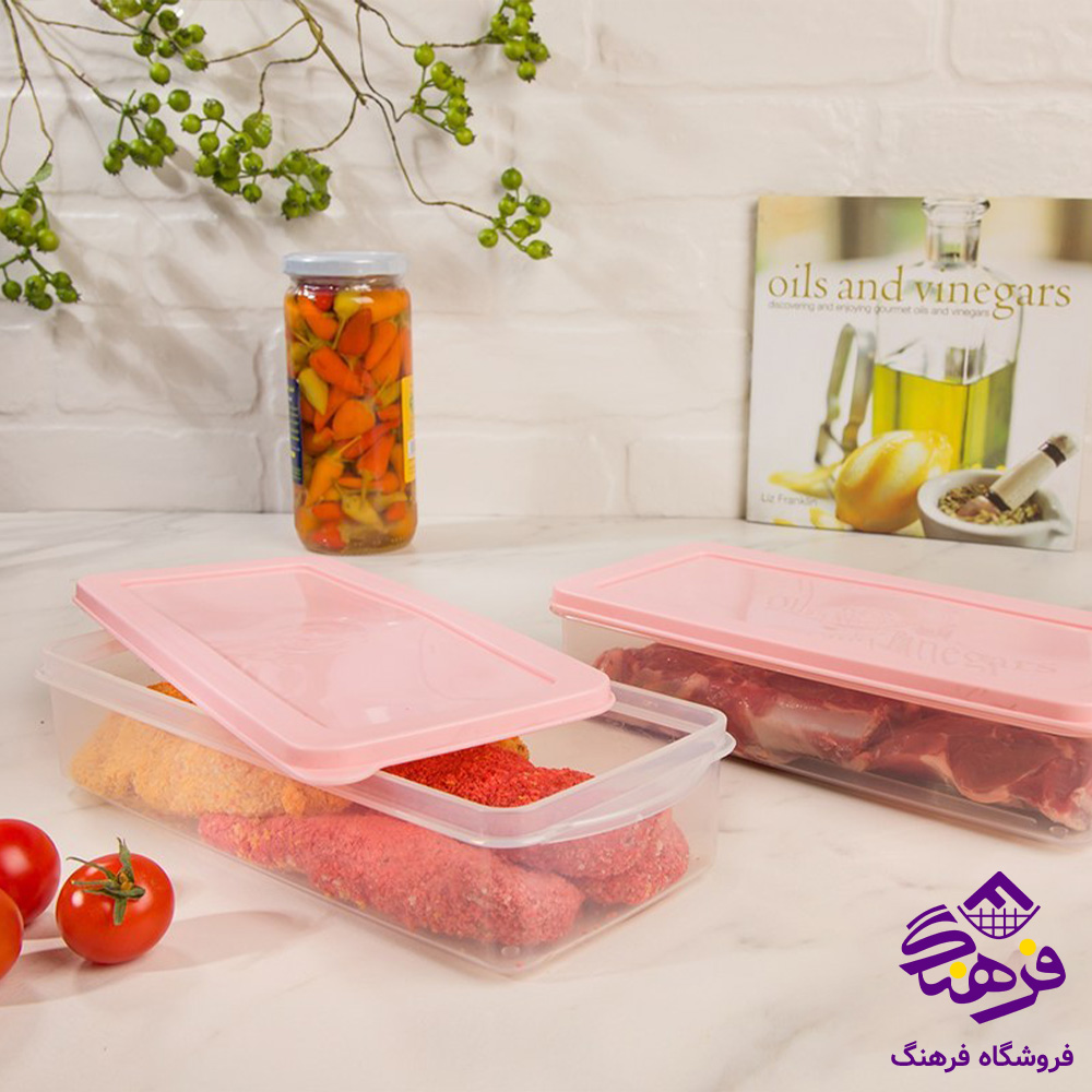 ظروف نگهدارنده نسترن 2 عددی لیمون