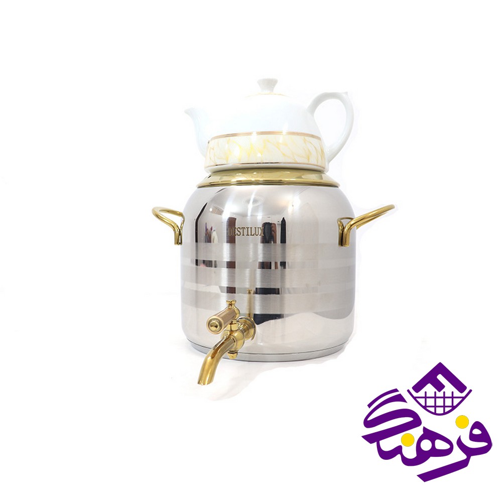 ست کتری و قوری دسته طلایی دستی لوکس