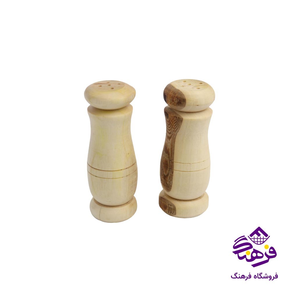 نمکپاش دل کادو چوبی 2 عددی