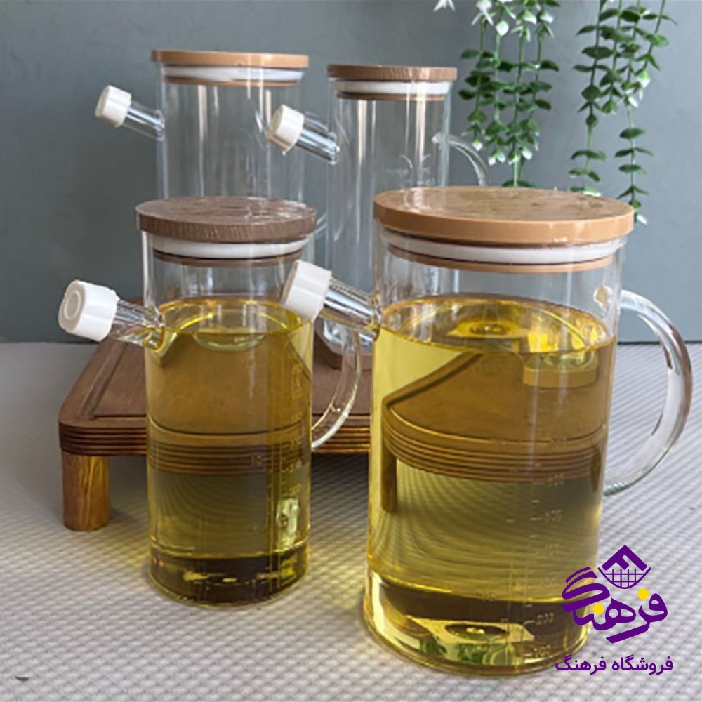 روغن ريز شيشه اي دسته دار شفاف هومکت 3938