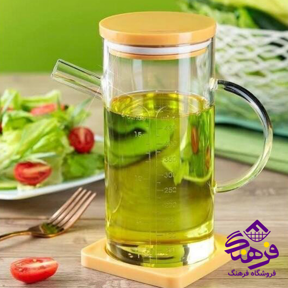 روغن ريز شيشه اي دسته دار شفاف هومکت 3938