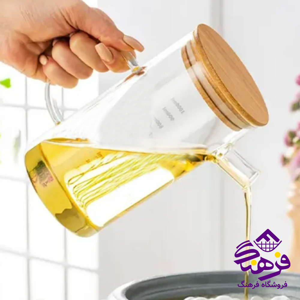 روغن ريز شيشه اي دسته دار شفاف هومکت 3938