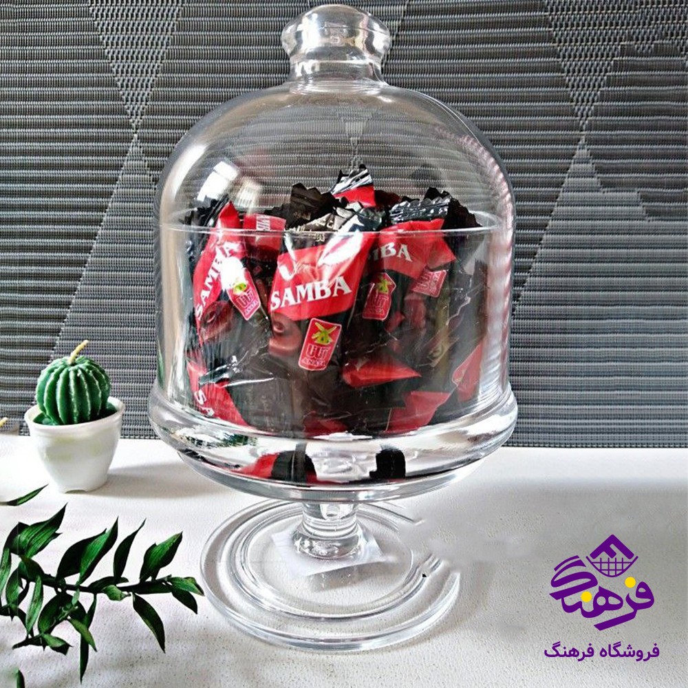ظرف عسل اکرولیک گرد بزرگ پایه دار (40دک)
