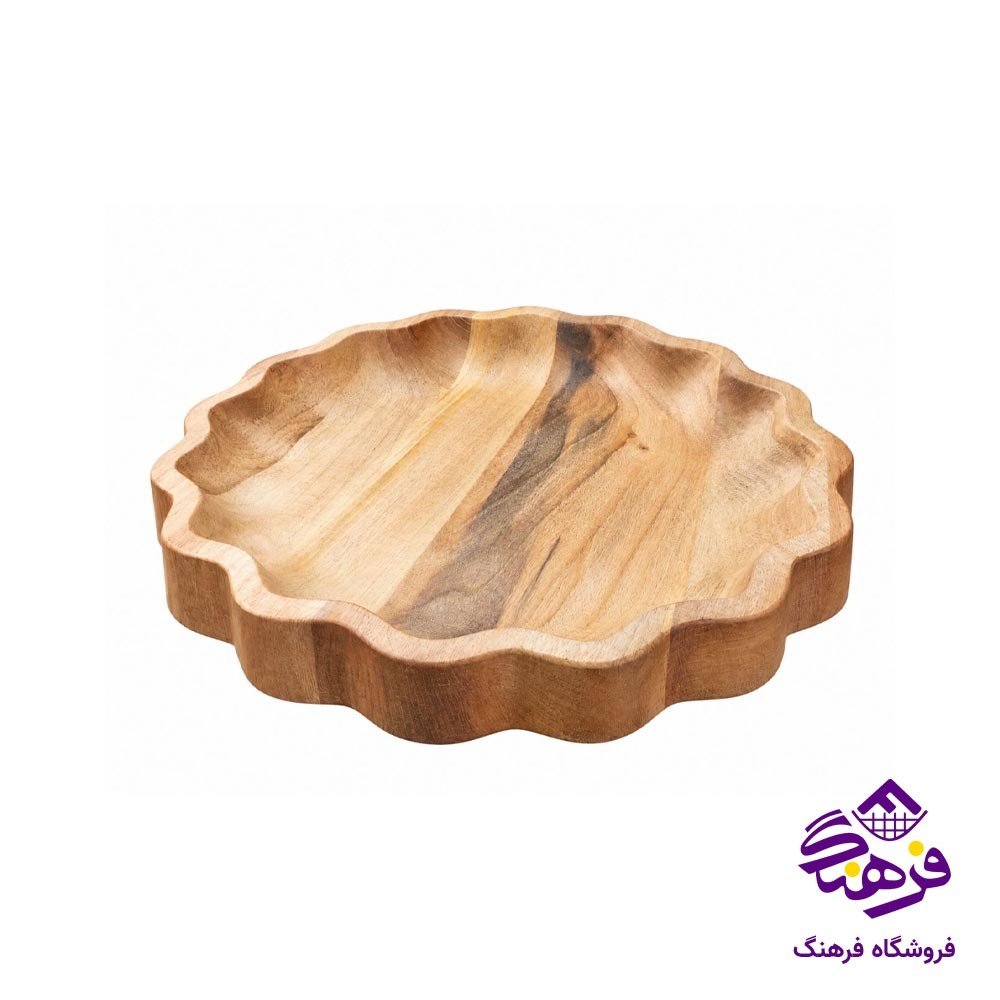 شیرینی خوری چوبی گرد هلالی گردو