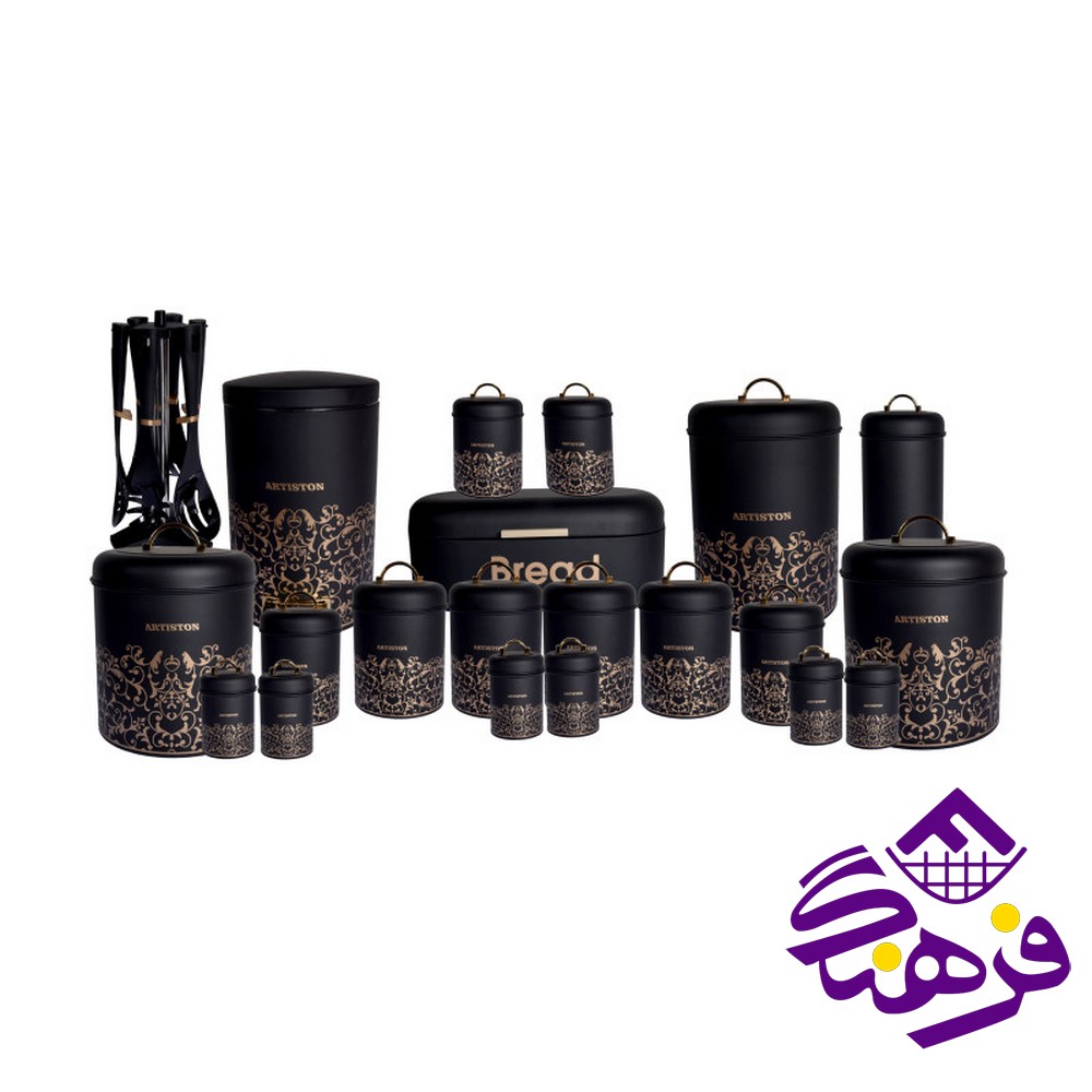 سرویس آشپزخانه 27 پارچه آرتیستون طرح ویکتوریا - مشکی
