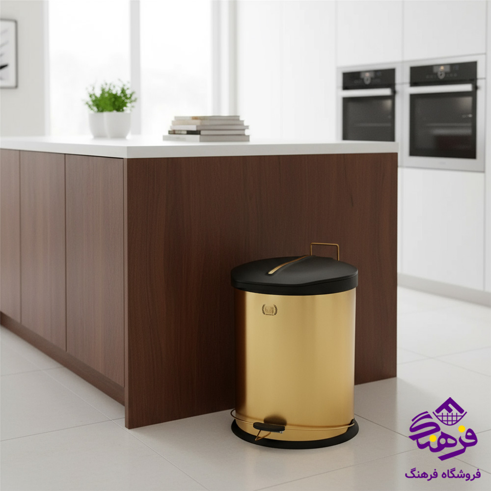 سطل پدالی طلایی ارتیستون 20 لیتری کد 30209