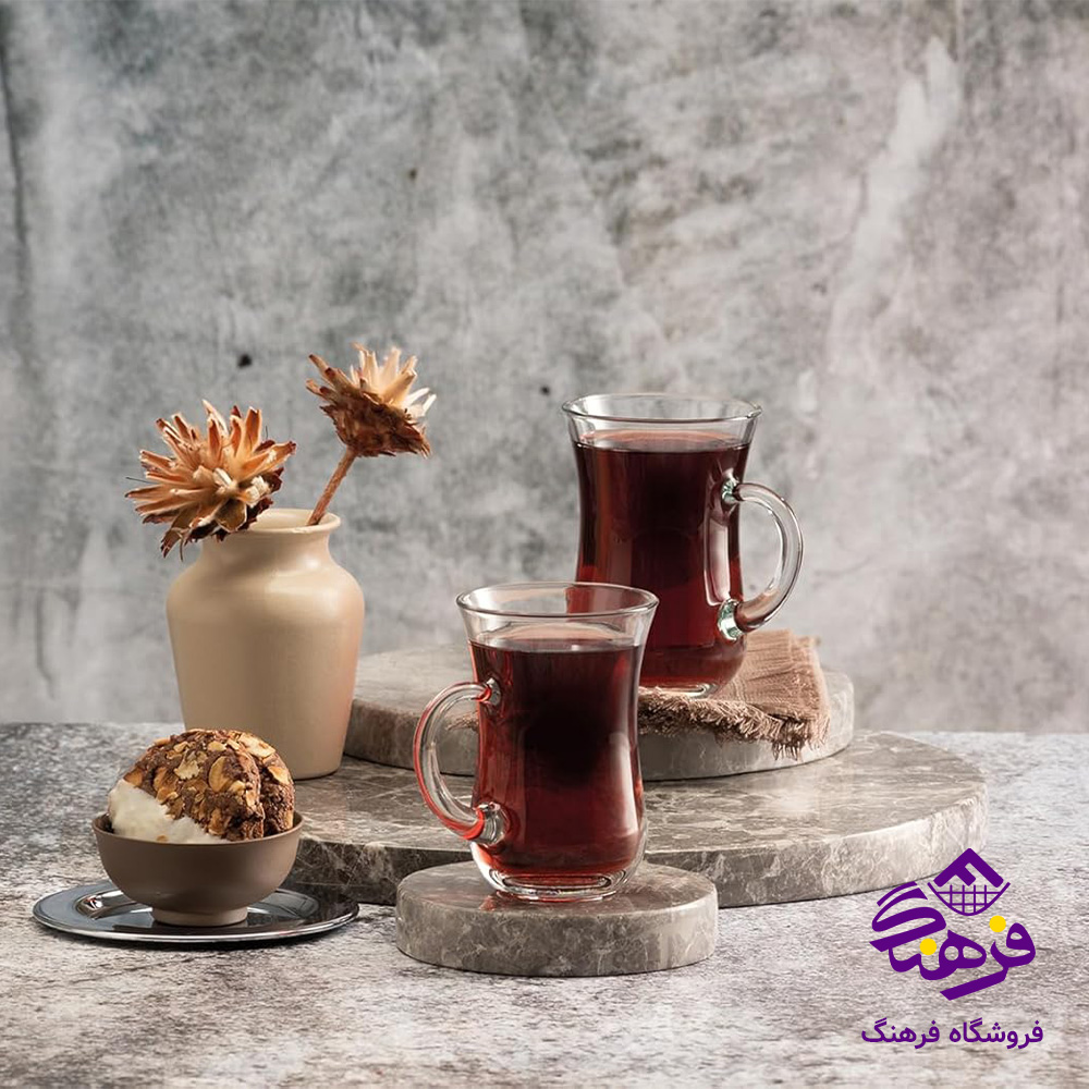 استکان گلجام دسته دار کادو کاوه-(6دک)