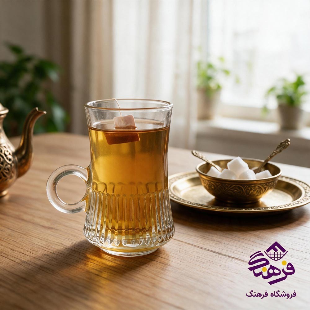نیم لیوان دسته دار بلور بیمیکس مدل کالیستو (6 عددی)